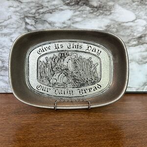 Vintage Pewter Bread tray
